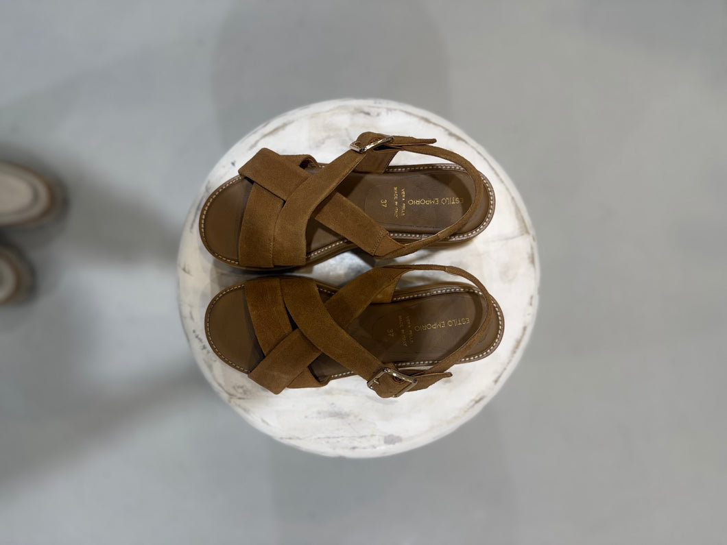 Estilo Emporio Flatform Sandal Tan