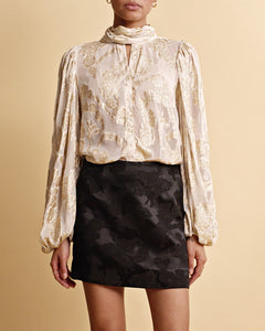 ByTimo Brocade Georgette Blouse Off White