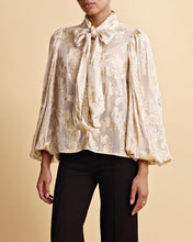 Load image into Gallery viewer, ByTimo Brocade Georgette Blouse Off White