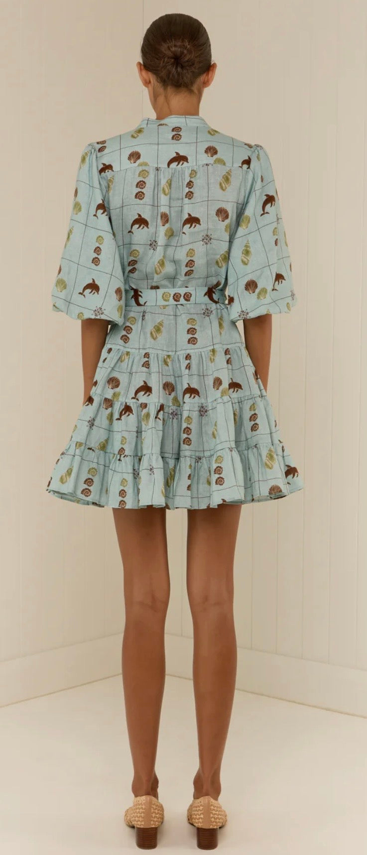Palm Noosa Ruba Mini Dress Seashell Tile