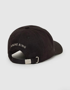 Anine Bing Jeremy Baseball Cap in Vintage Black