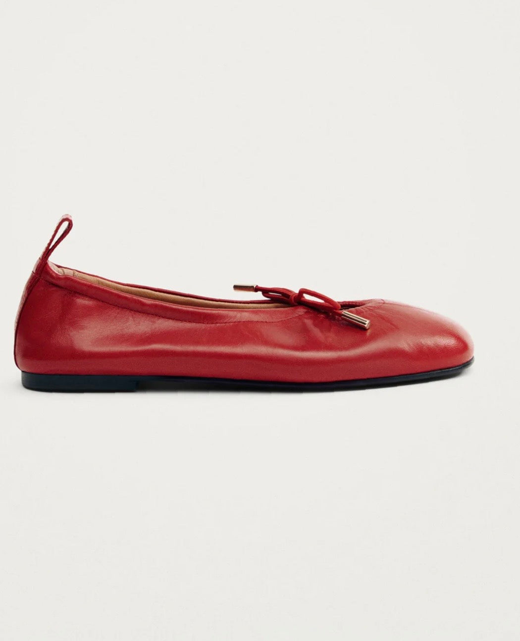 Alohas Rosalind Red Leather Ballet Flats
