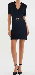 Rebecca Vallance Lela Knit Mini Dress Black