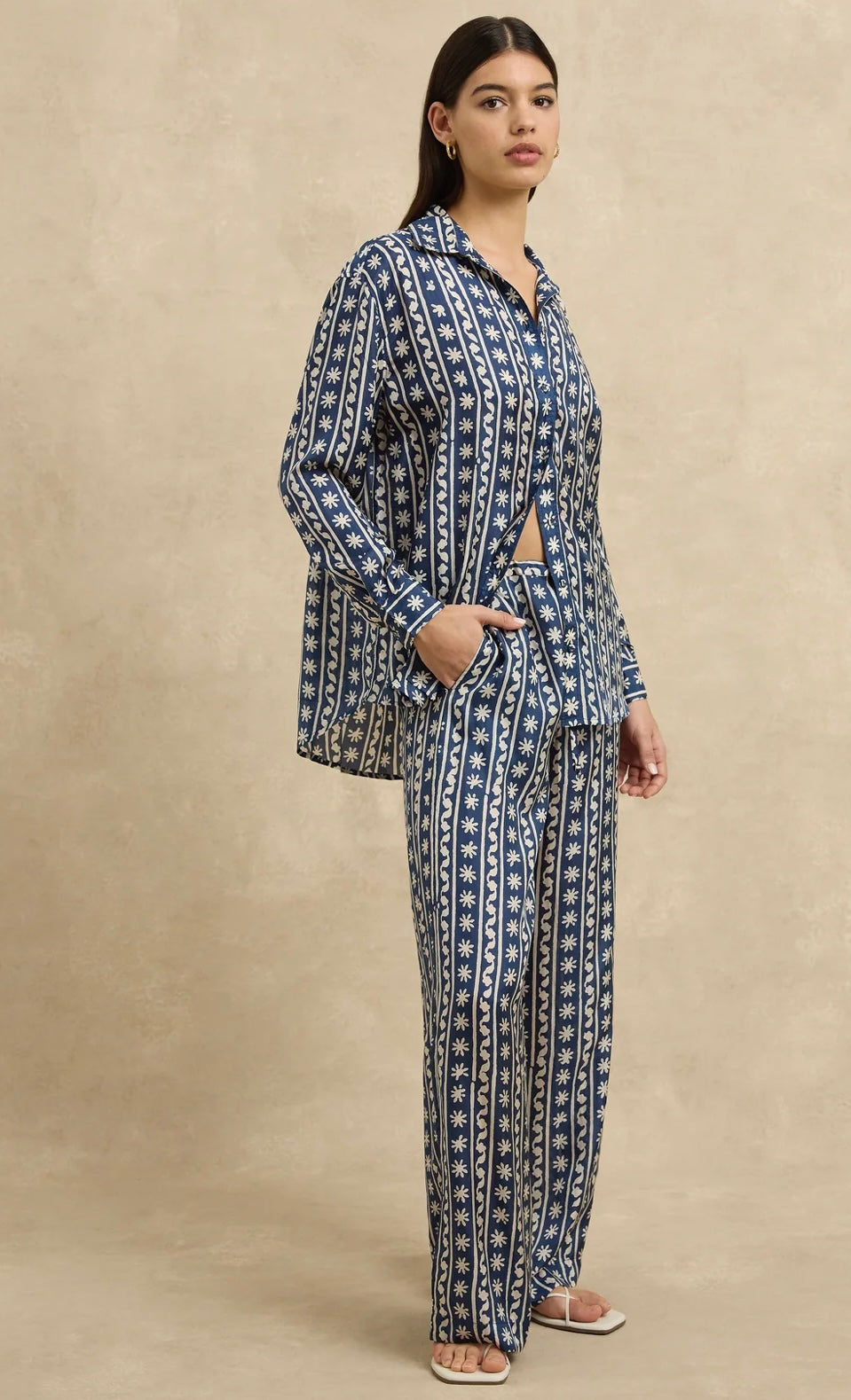 Hannah Stevie Shirt in Wave Wonder