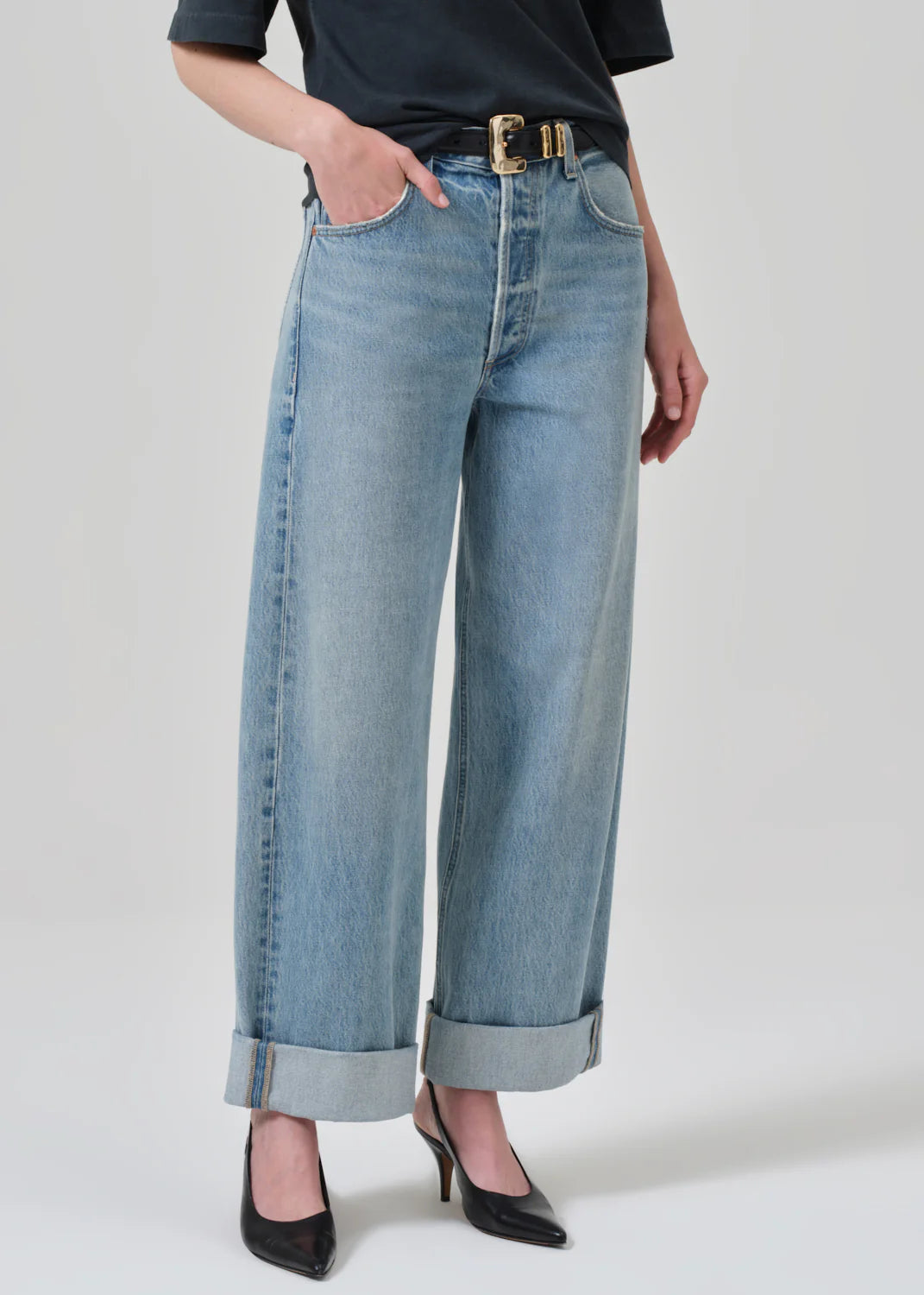 Citizens of Humanity Ayla Baggy Cuffed Crop in Skylights