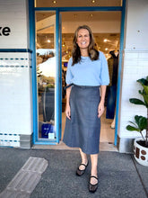 Load image into Gallery viewer, Dea the Label Business Skirt in Elephant Grey