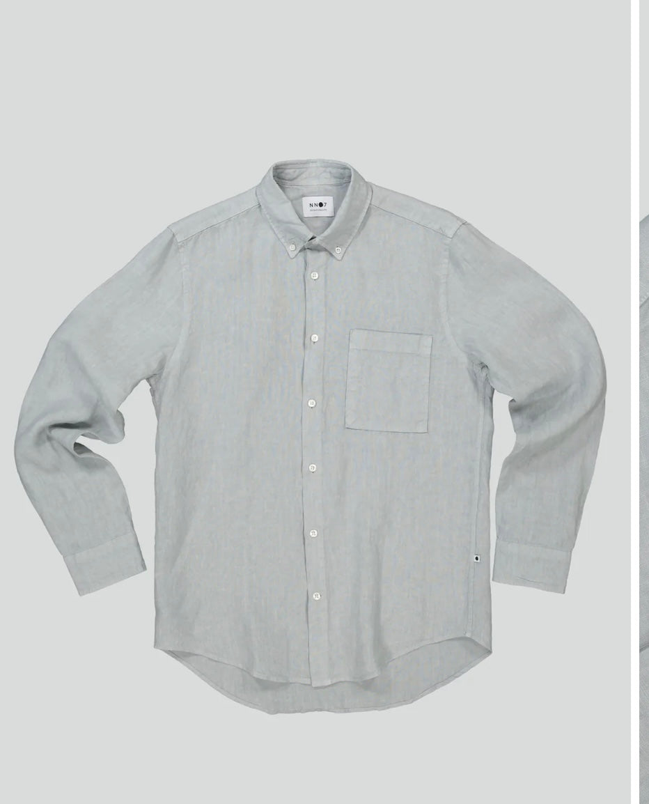 NN07 Arne Grey Long Sleeve Shirt