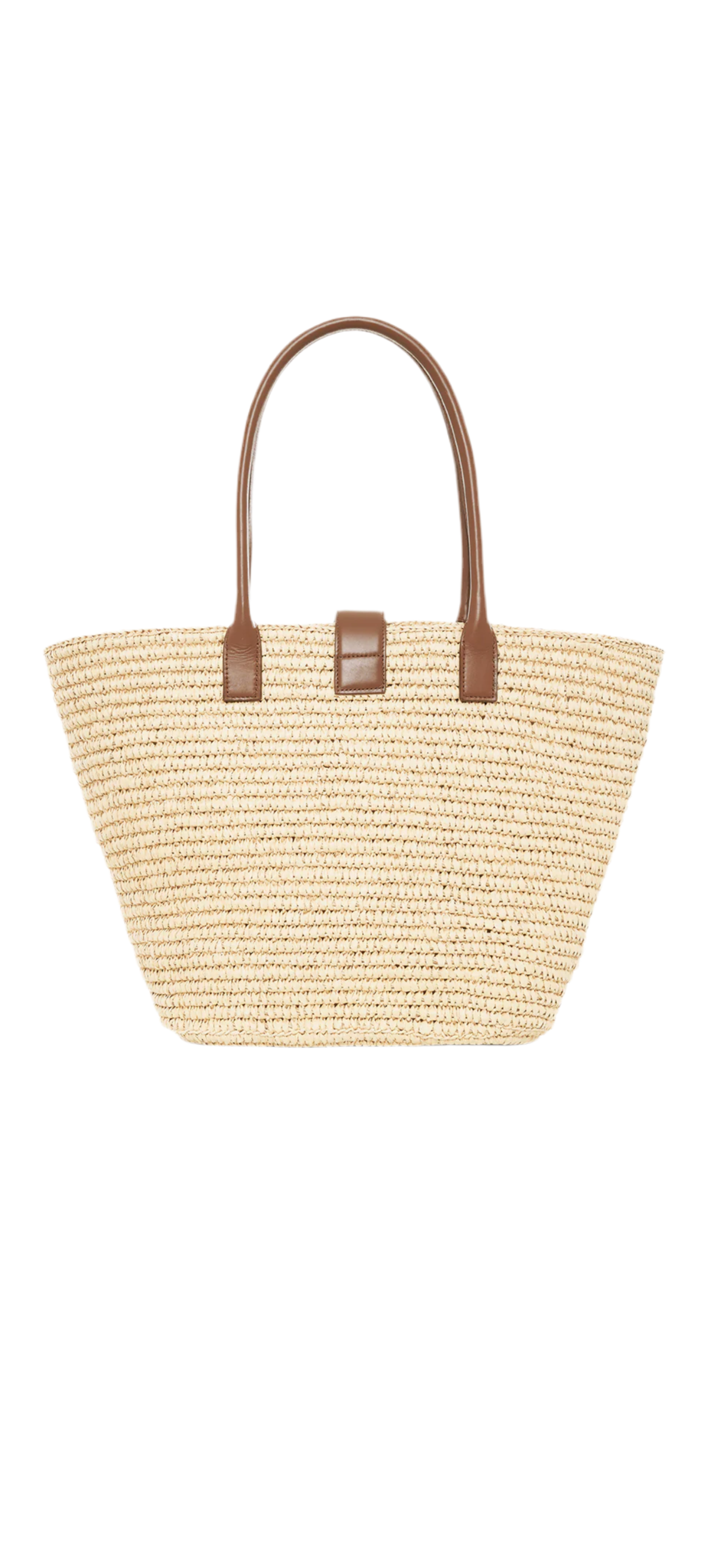 Anine Bing Lou Tote Monogram Natural with Cognac