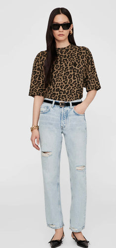 Anine Bing Avi Tee in Leopard