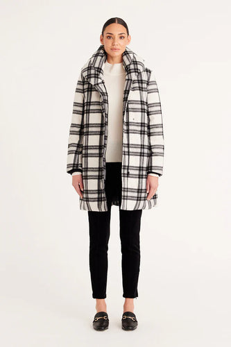 Cable Quinn Check Puffer Ivory Check