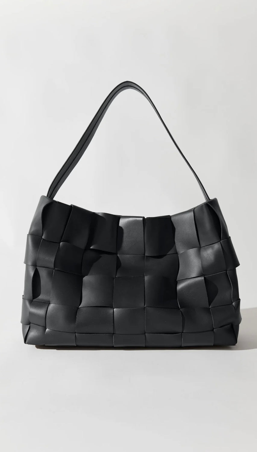 St Agni Woven Large Tote - Black
