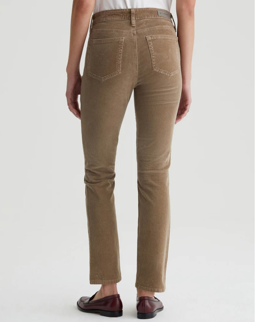 AG Mari Corduroy High rise Slim leg Wild Mushroom
