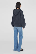 Load image into Gallery viewer, Anine Bing Alec Hoodie White Eagle - Washed Black