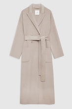 Load image into Gallery viewer, Anine Bing Dylan Maxi Coat Taupe Cashmere Blend