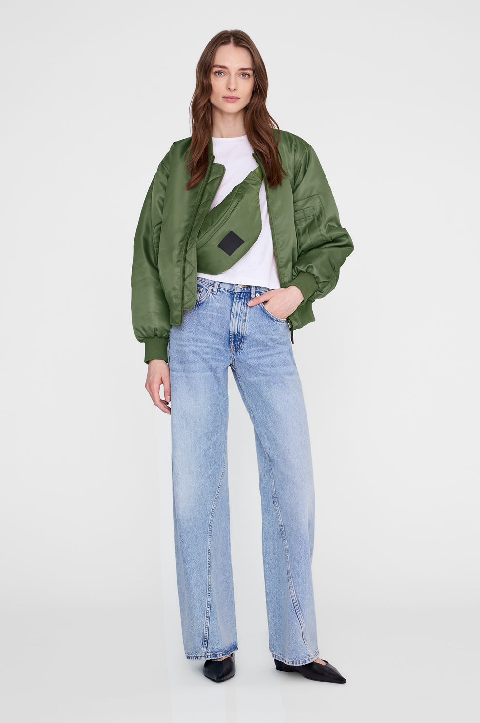 Anine Bing Leon Small Waist Bag Nylon - Army Green