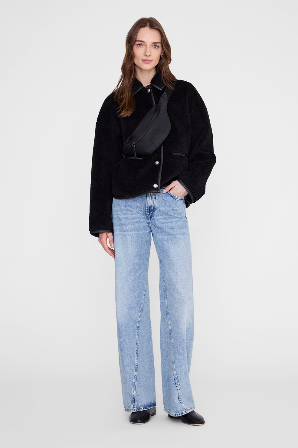 Anine Bing Leon Small Waist Bag Black
