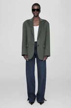 Load image into Gallery viewer, Anine Bing Quinn Blazer Olive Cashmere Blend