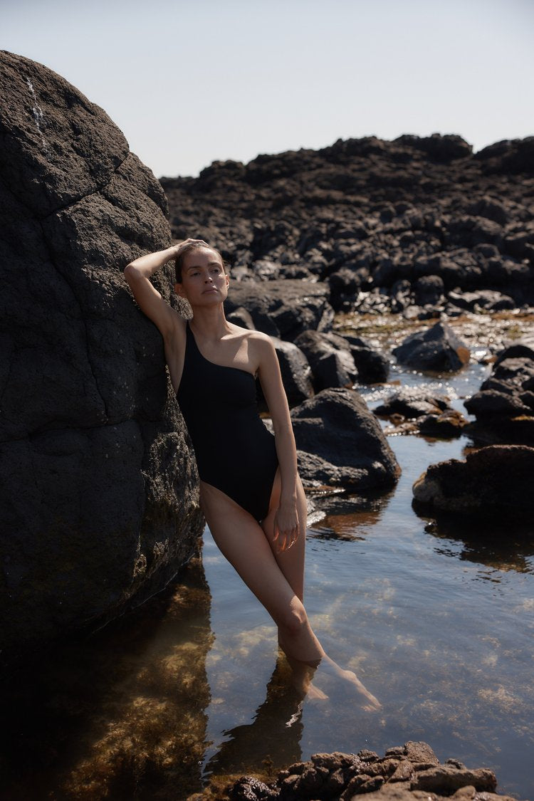 Innes Lauren Black One Shoulder One Piece