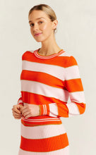 Load image into Gallery viewer, Alessandra Amalfi Cotton Knit Crew Sweater in Fiesta