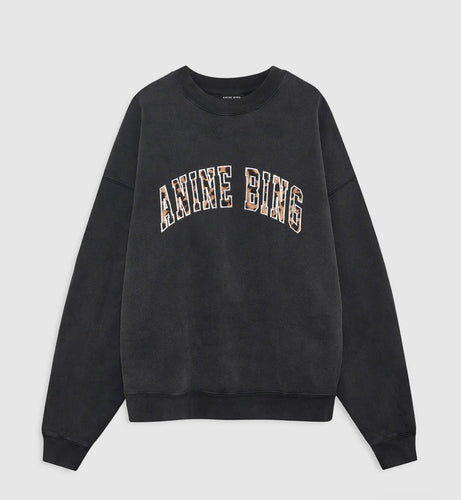 Anine Bing Miles Sweatshirt Washed Black