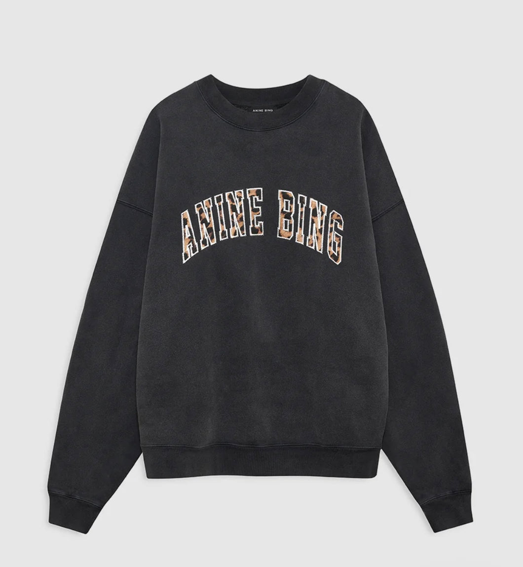 Anine Bing Miles Sweatshirt Washed Black