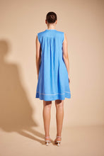 Load image into Gallery viewer, Alessandra Amelie Linen Dress in Cornflower