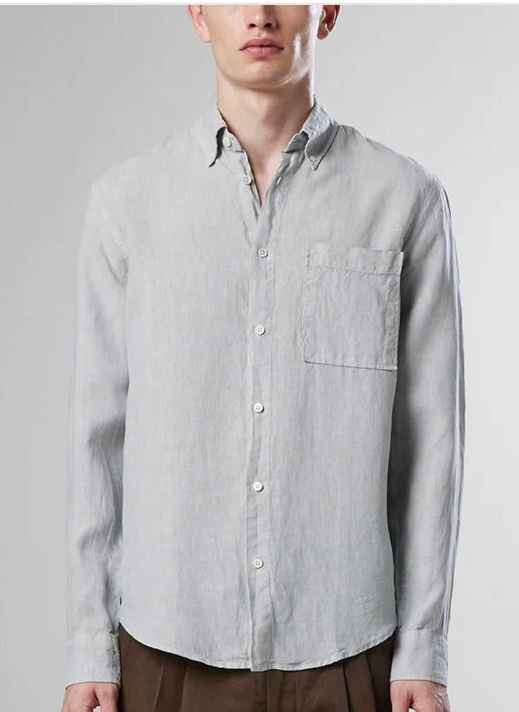 NN07 Arne Grey Long Sleeve Shirt