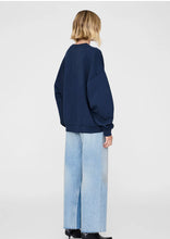 Load image into Gallery viewer, Anine Bing Miles Oversized Letterman Sweatshirt - washed navy