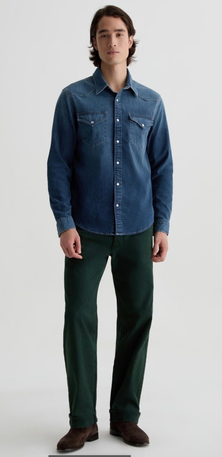 AG Huston Western Shirt in Dawn Sky