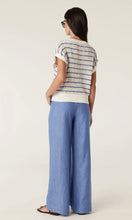 Load image into Gallery viewer, Cable Coast Knit Blue Stripe Top