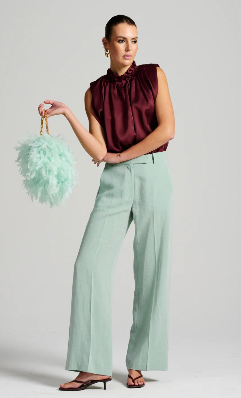 Le Stripe Le Cocktail Top Burgundy