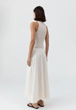 Load image into Gallery viewer, St Agni Knit Bodice Asymmetrical Dress Ecru
