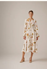 Load image into Gallery viewer, ByTimo Linen Collared Midi Dress Botanical