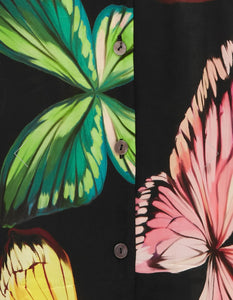 Leo Lin Mariella Blouse - Papillon Print in Black