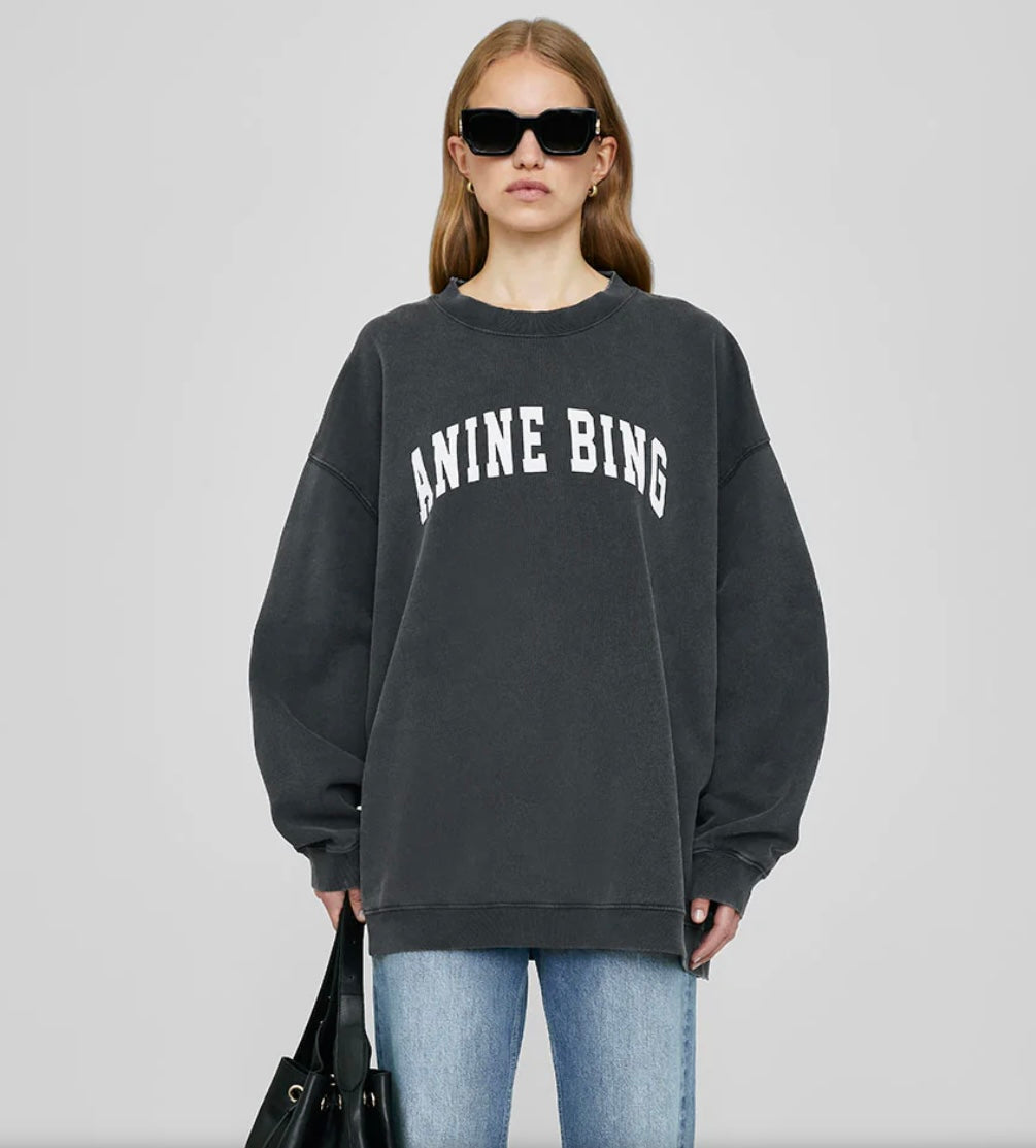 Anine Bing Tyler Sweatshirt - Washed Black