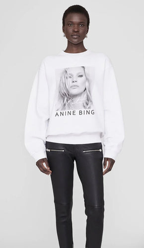 Anine Bing Ramona Sweatshirt Kate Moss - White