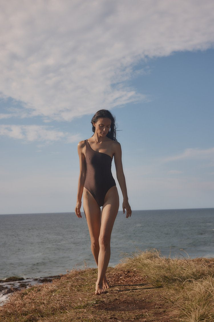 Innes Lauren Chocolate One Shoulder One Piece