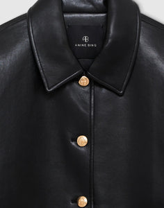 Anine Bing Luca Jacket - Black Recycled Leather