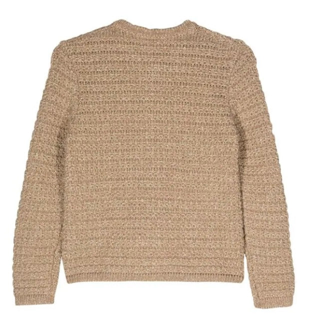 Ba&sh Gaston Metallic Thread Cardigan Gold – Deluxe Lorne