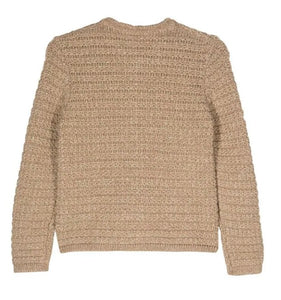 Ba&sh Gaston Metallic Thread Cardigan Gold