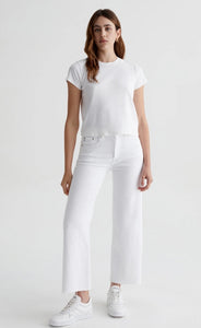 AG Saige Wide Leg Crop Jean - Modern White