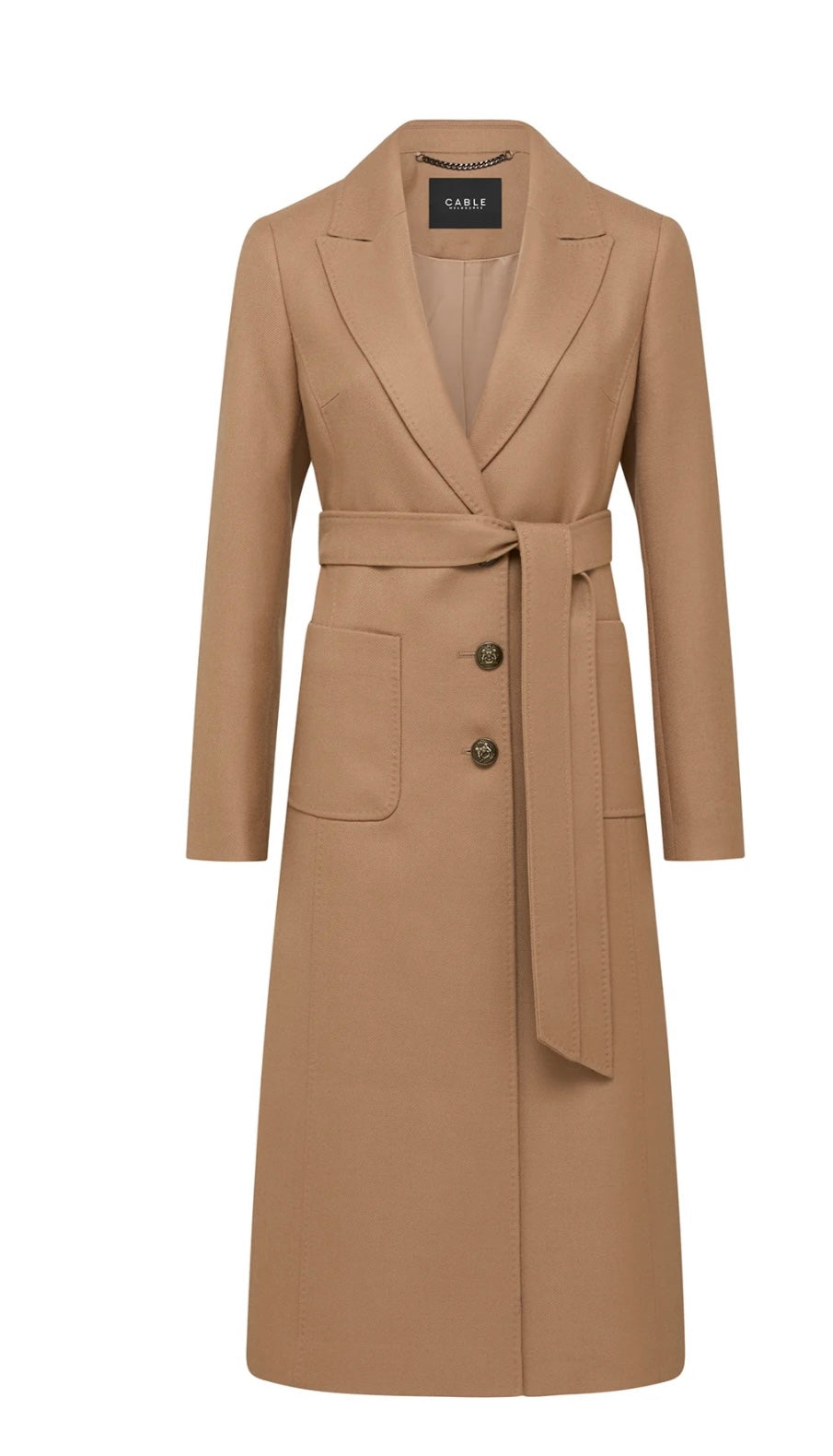 Cable - August Wool Coat in Camel