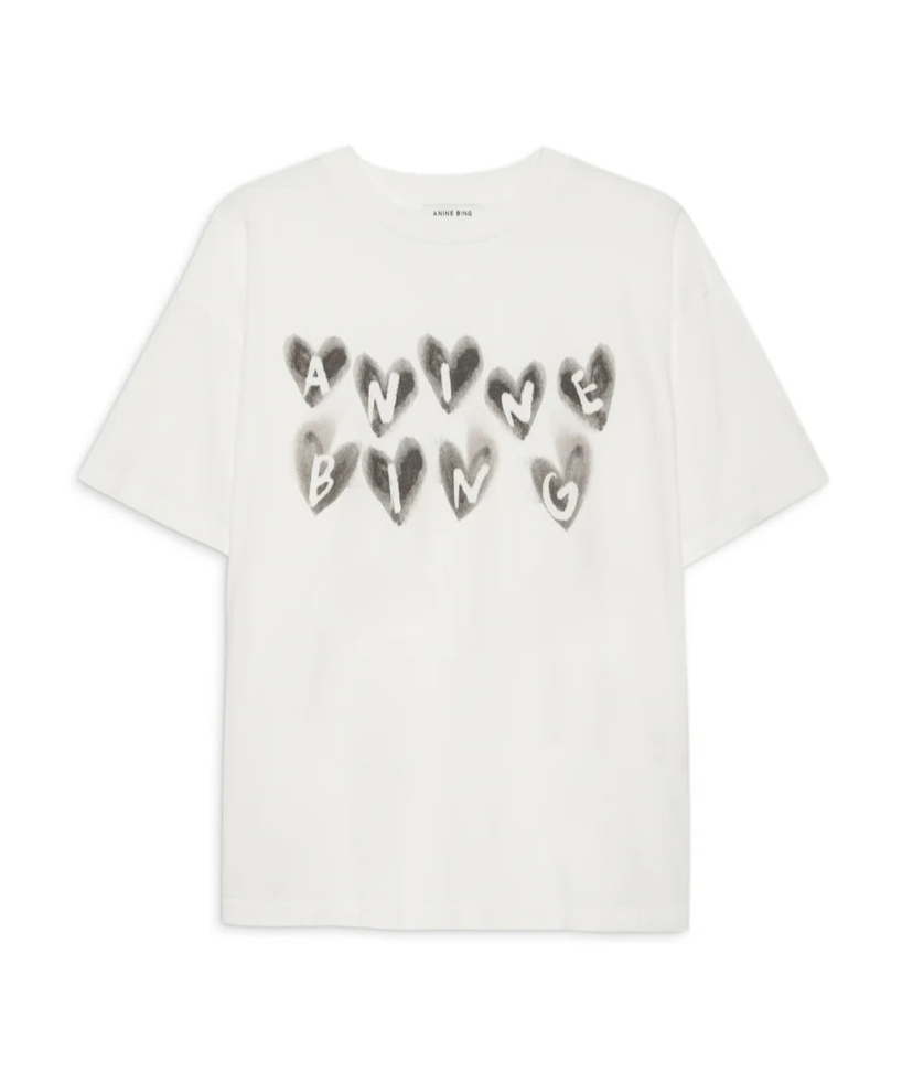 Anine Bing Cade Hearts Tee