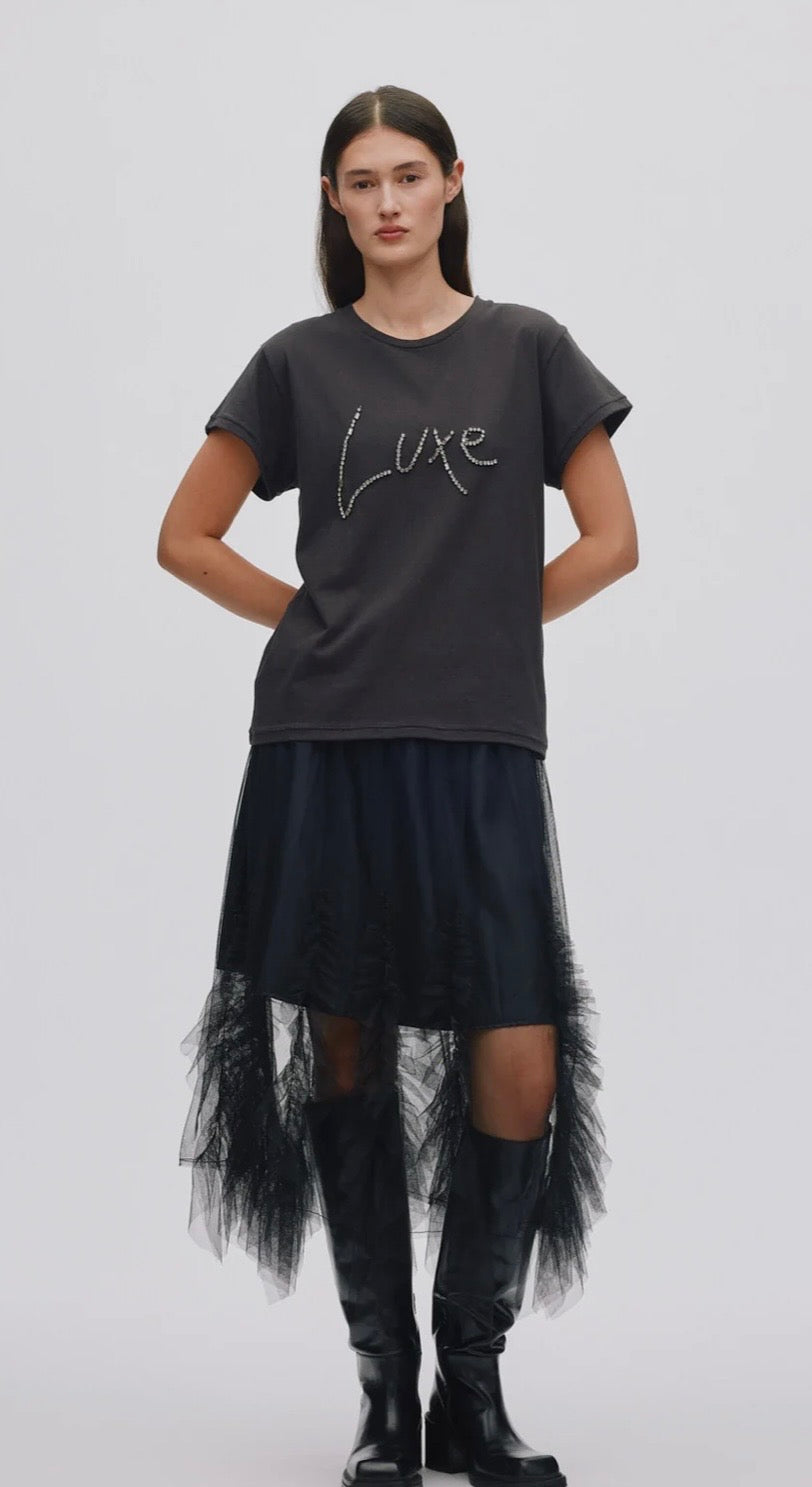 Rabens Saloner Glenda skirt in Black