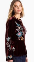 Load image into Gallery viewer, Johnny Was Velvet Peplum Jacket Edwin