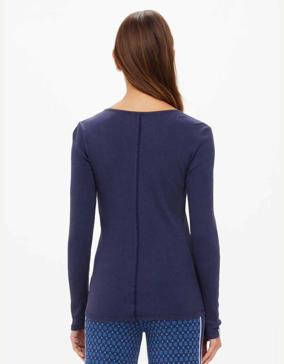 The Upside Ness Ribbed Longsleeve Top Denim