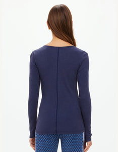 The Upside Ness Ribbed Longsleeve Top Denim