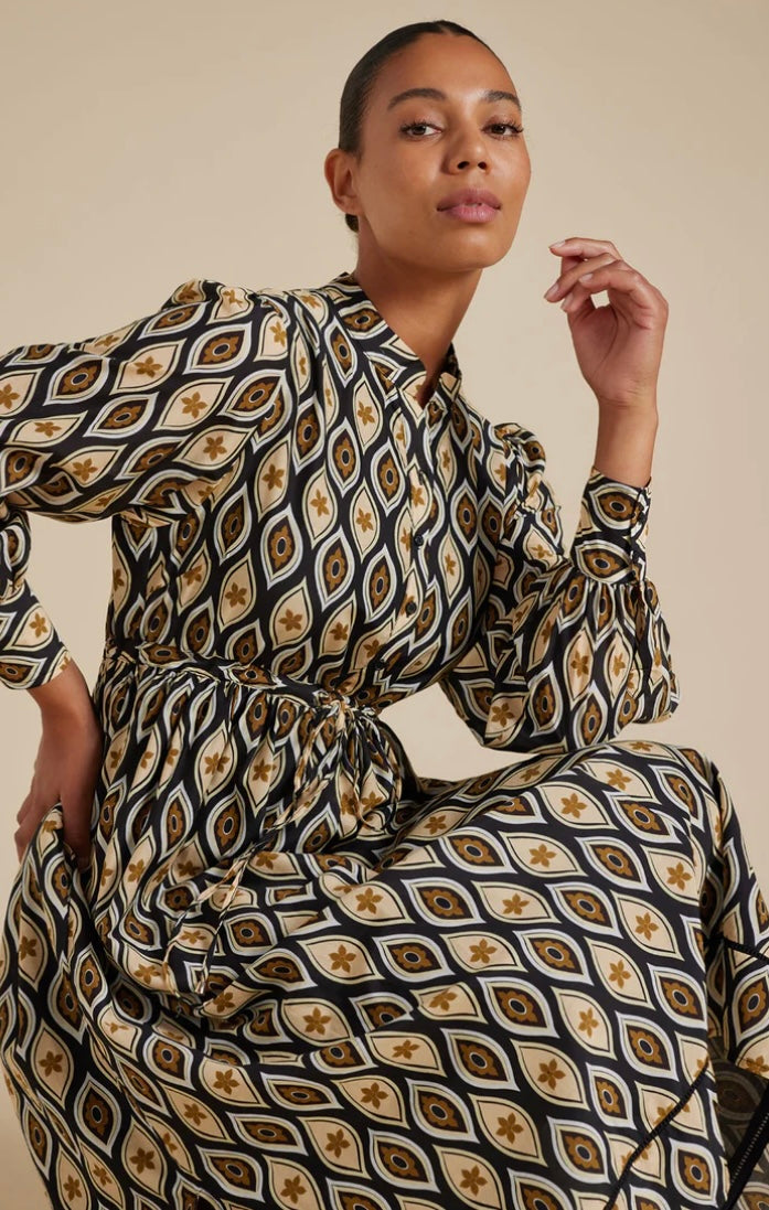 Alessandra Zara Cotton Silk Dress in Concerto Natural