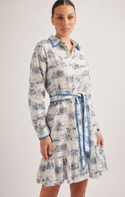 Load image into Gallery viewer, Alessandra Messina Linen  Dress French Navy Toile