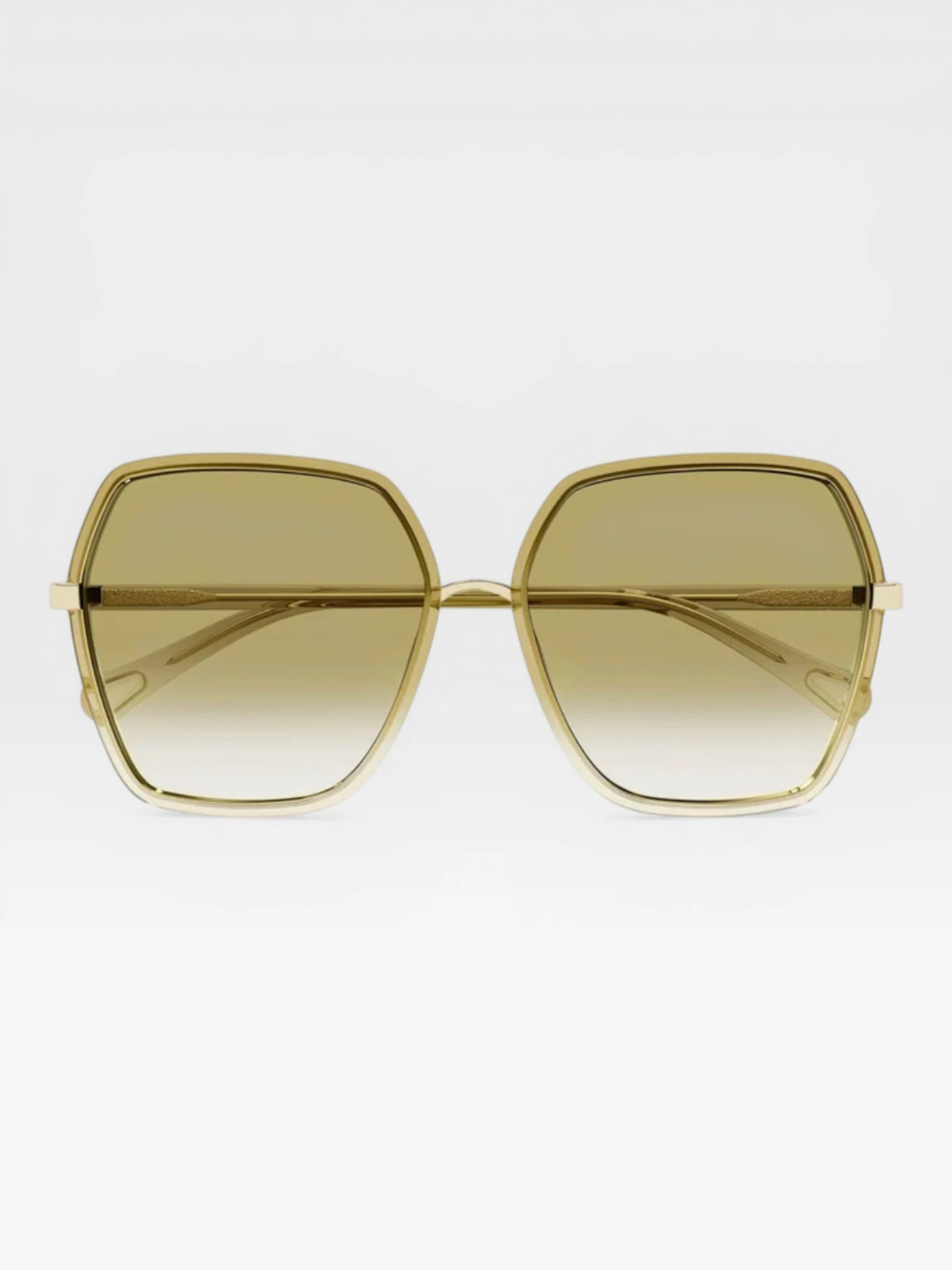 Chloé Franky Hexagonal beige Sunglasses